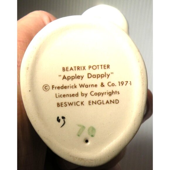 Beatrix Potter Beswick England Appley Dapply Mouse Figurine Ceramic 1971 - Picture 5 of 5